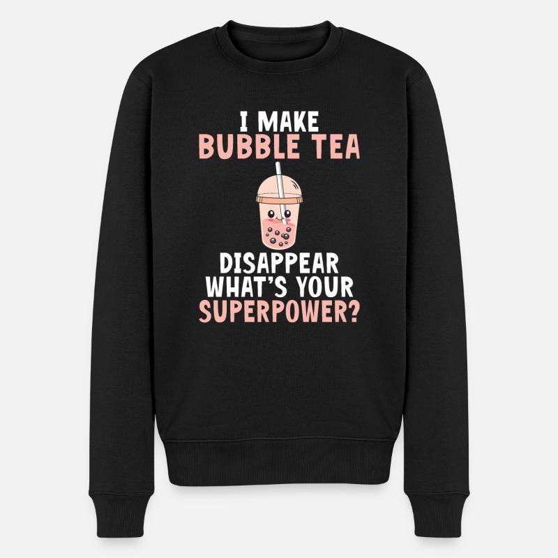 Bubble Tea Lover Cadeau - Pull Premium bio Homme - noir