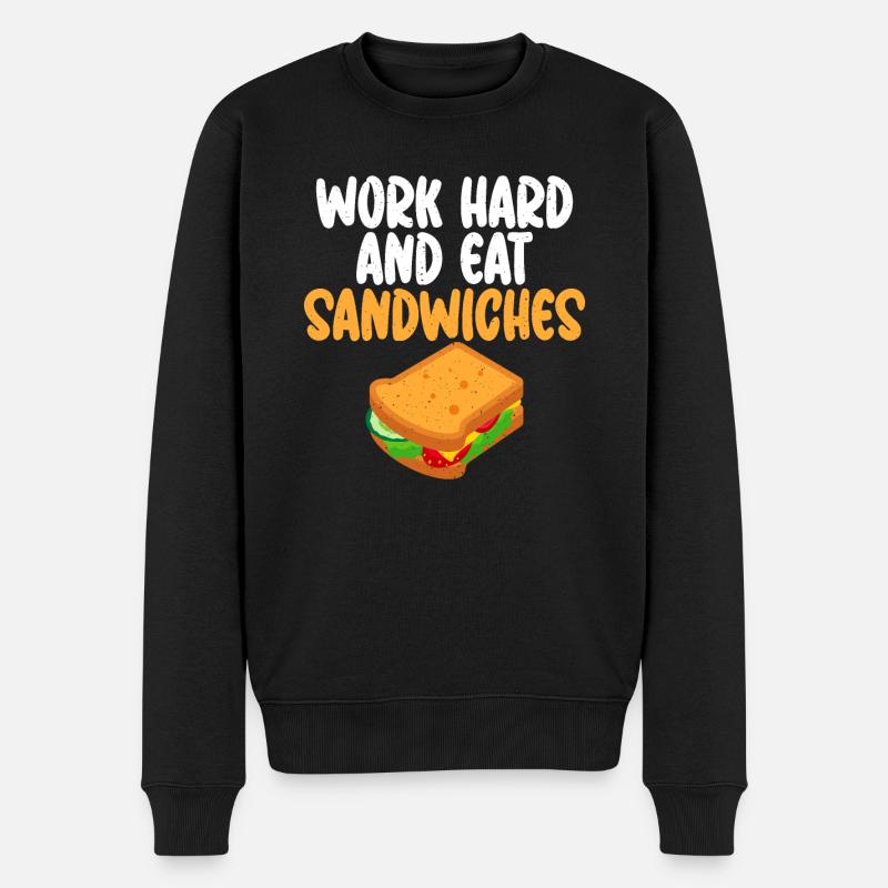 Cadeau Sandwich Lover - Pull Premium bio Homme - noir