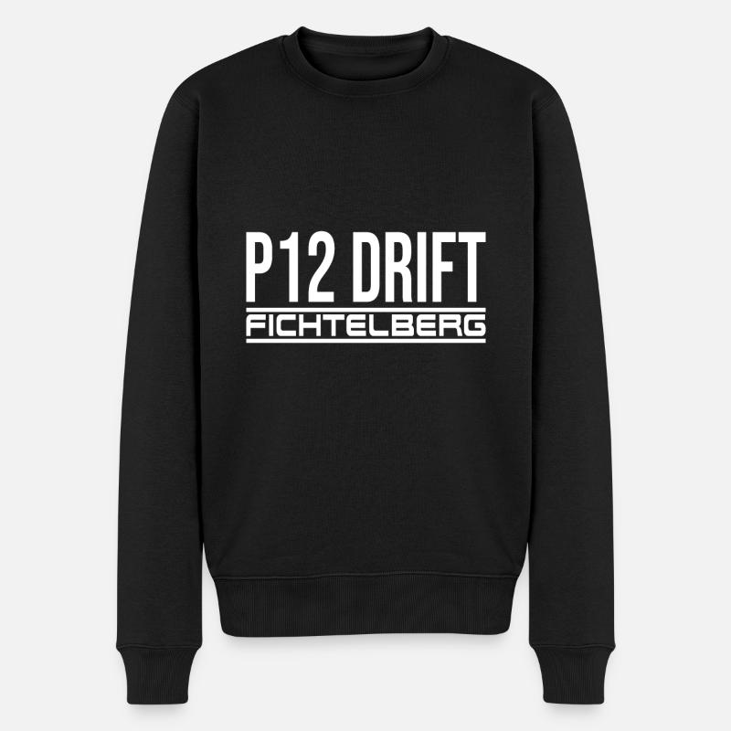 P12 Drift Fichtelberg - Männer Premium Bio Pullover - Schwarz