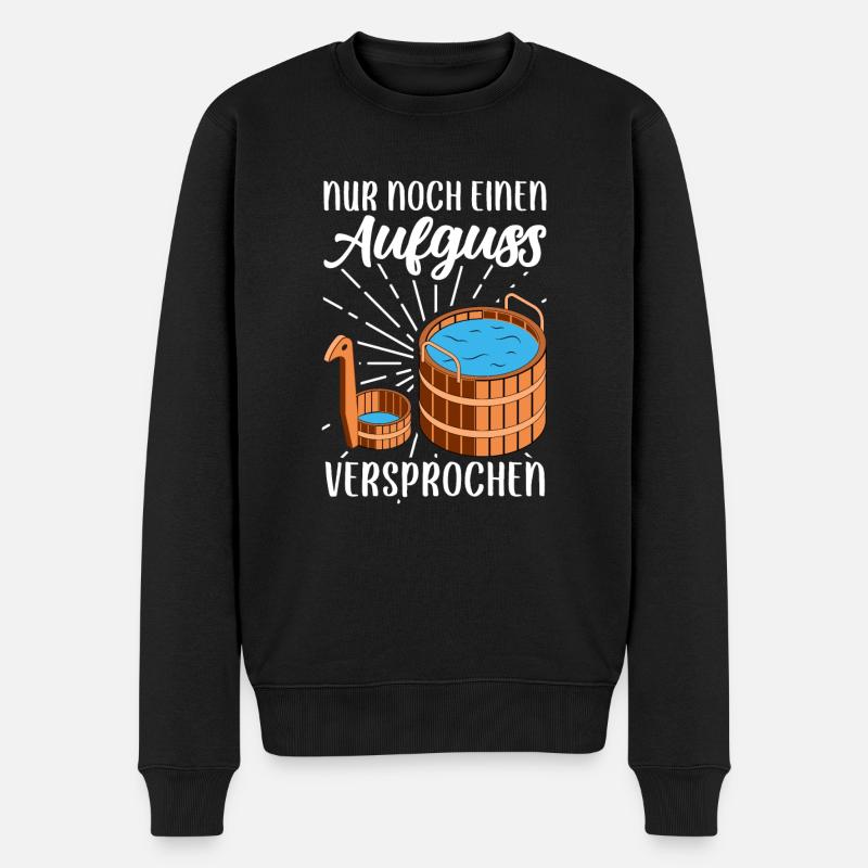 Sauna - Männer Premium Bio Pullover - Schwarz