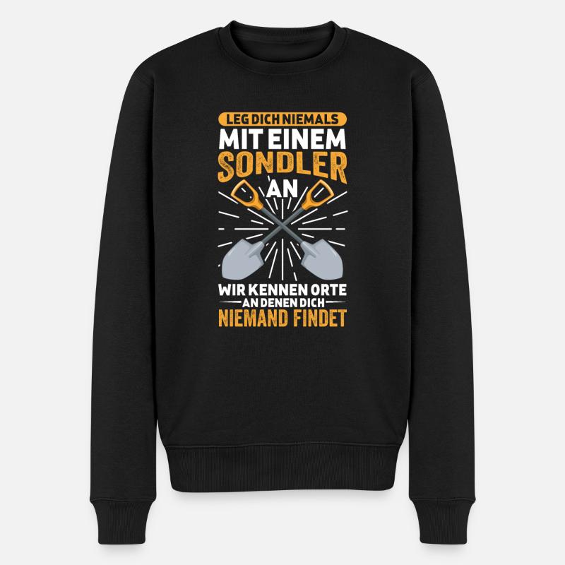 Sondeln - Männer Premium Bio Pullover - Schwarz
