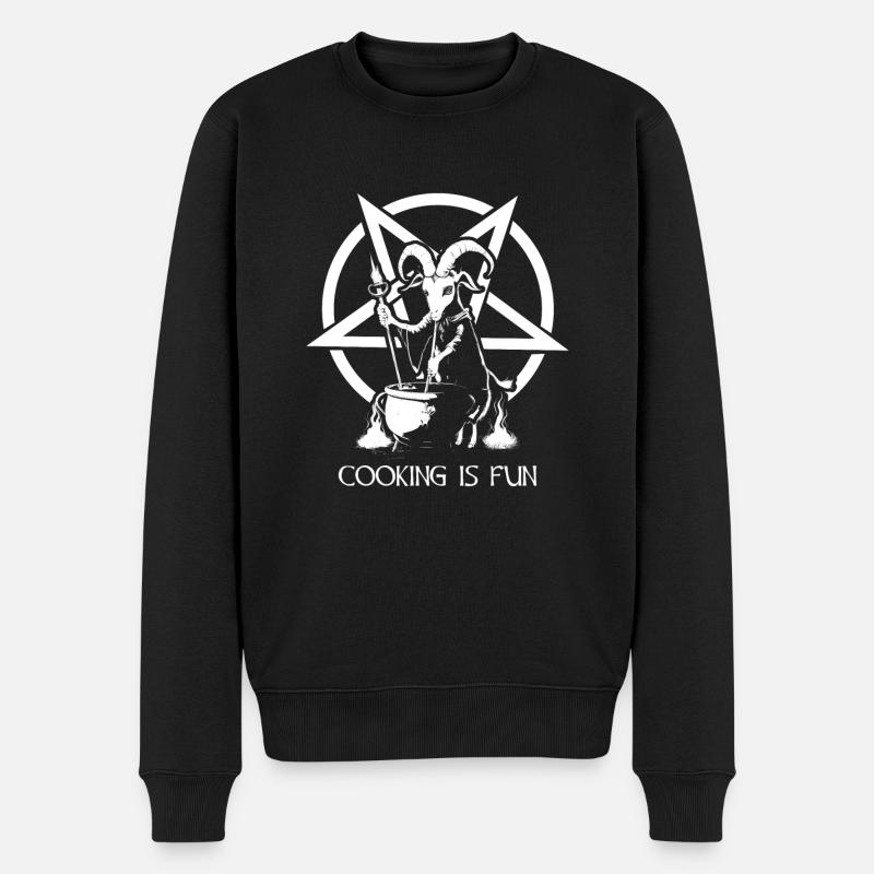 Cooking is Fun Goth - Men's Premium Organic Jumper - black