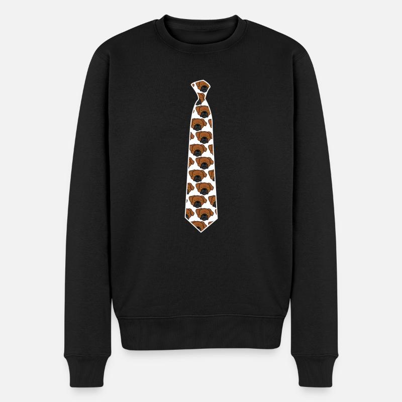 Cravate Chien Chiens Cravates - Pull Premium bio Homme - noir