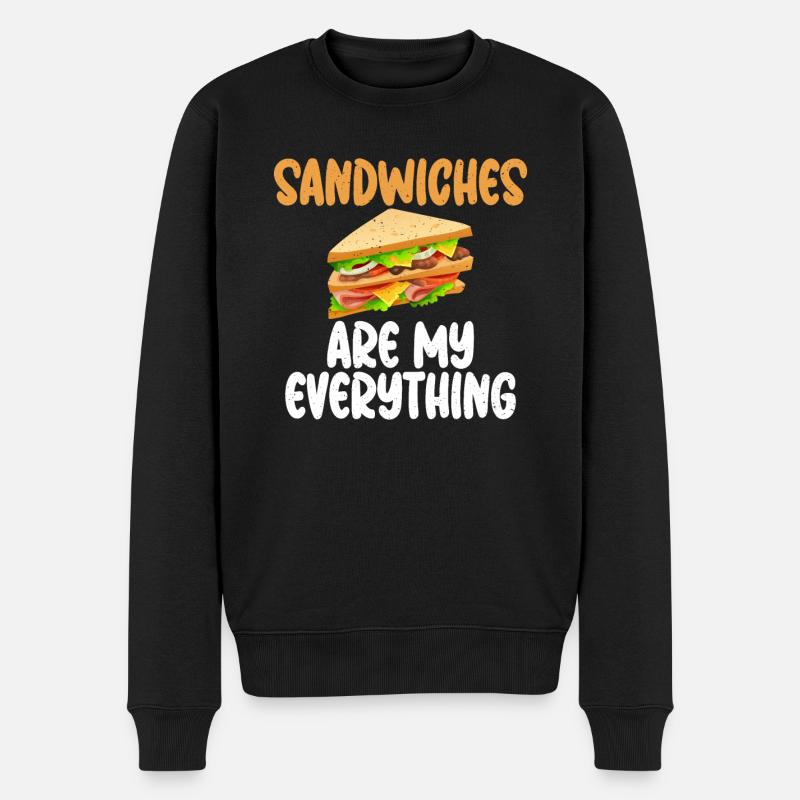 Cadeau Sandwich Lover - Pull Premium bio Homme - noir