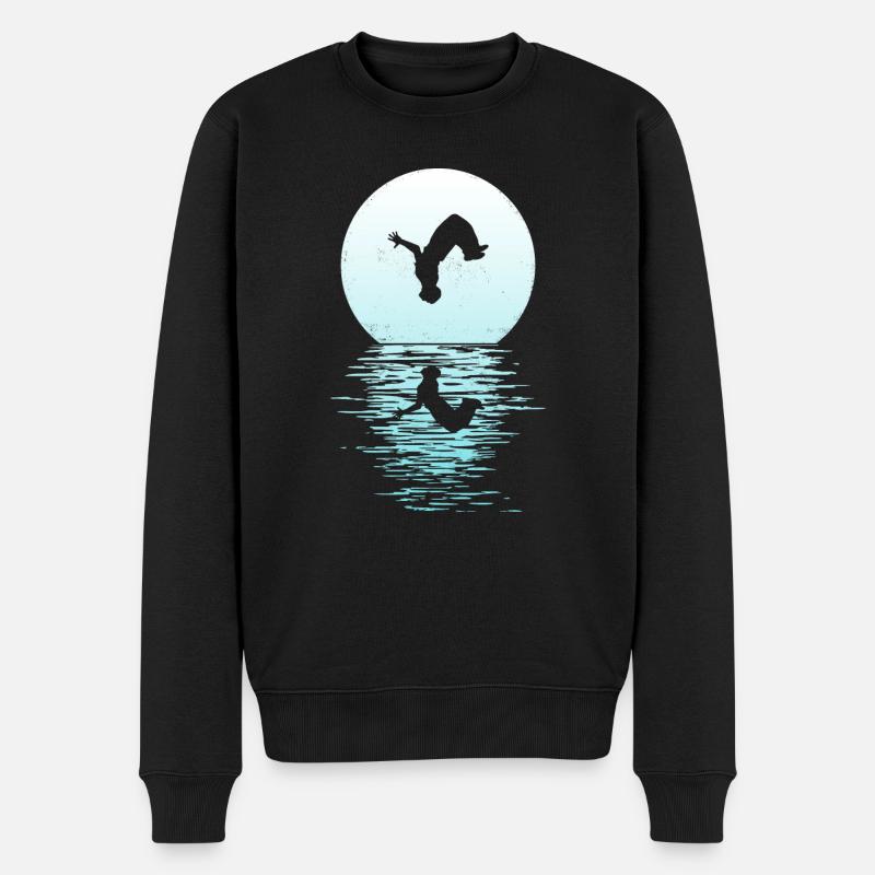Parkour, Freerunning, Street Workout, Acrobatic - Männer Premium Bio Pullover - Schwarz