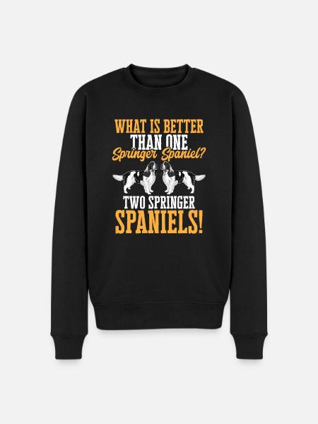 English Springer Spaniel Dog - Men's Premium Organic Jumper - black