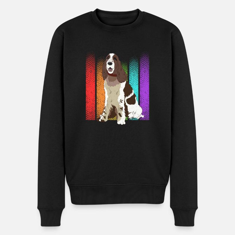 Chien d’épagneul Springer anglais - Pull Premium bio Homme - noir