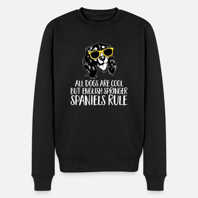 Chien d’épagneul Springer anglais - Pull Premium bio Homme - noir