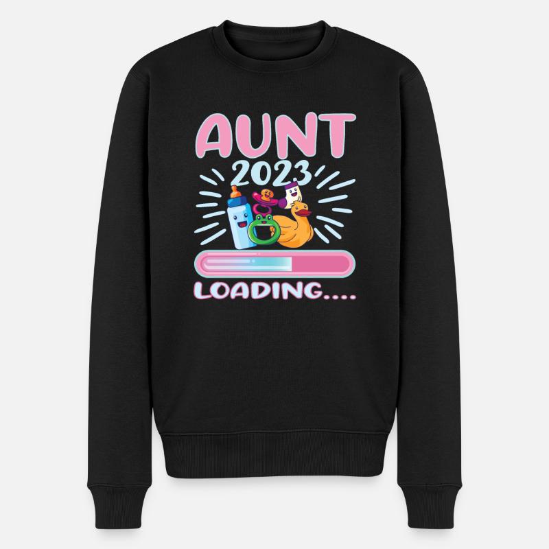Aunt 2023 Loading - Männer Premium Bio Pullover - Schwarz