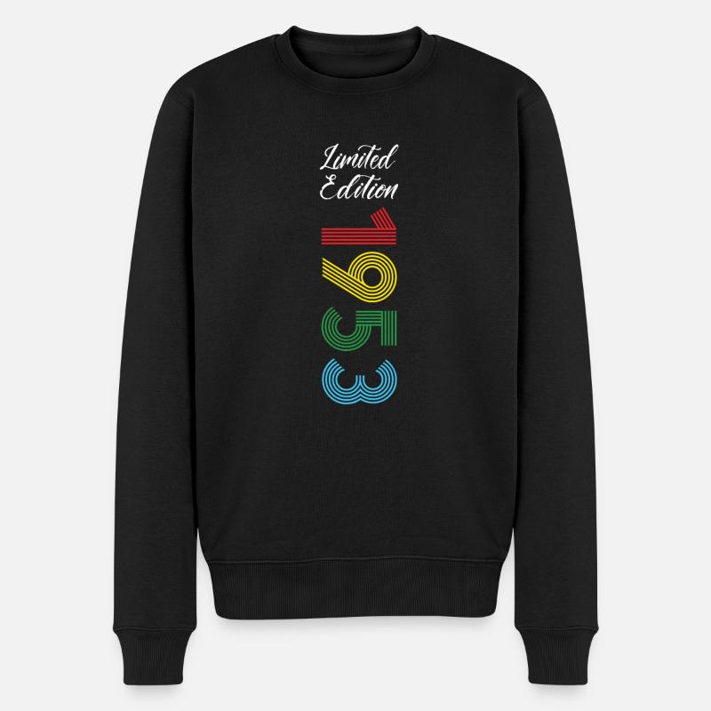 Limited Edition 1953 - Männer Premium Bio Pullover - Schwarz