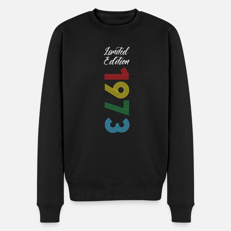Limited Edition 1973 - Männer Premium Bio Pullover - Schwarz