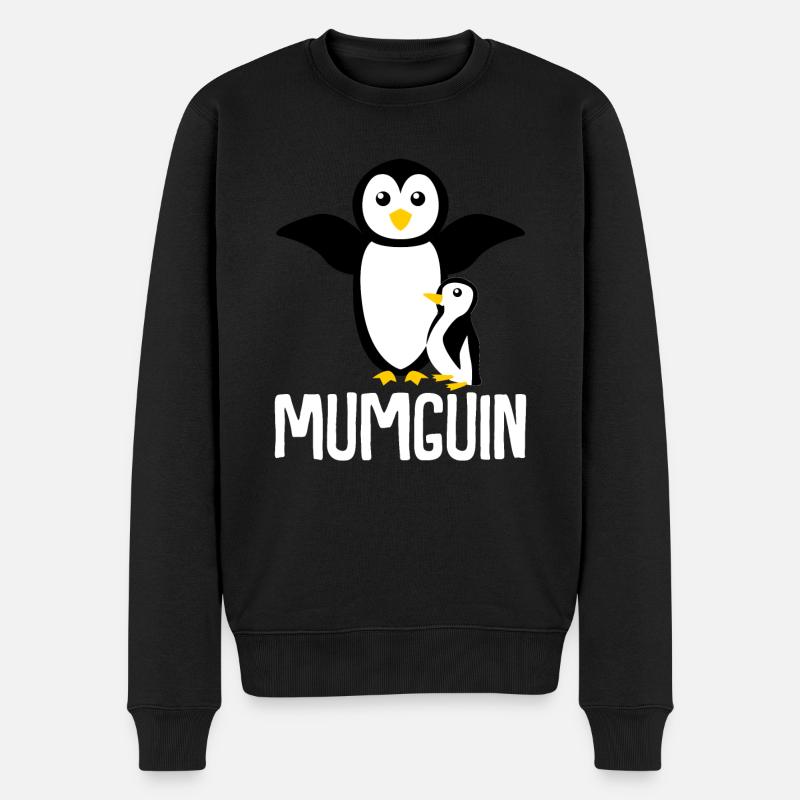 Pingouin Mama Mère Pingouins - Pull Premium bio Homme - noir
