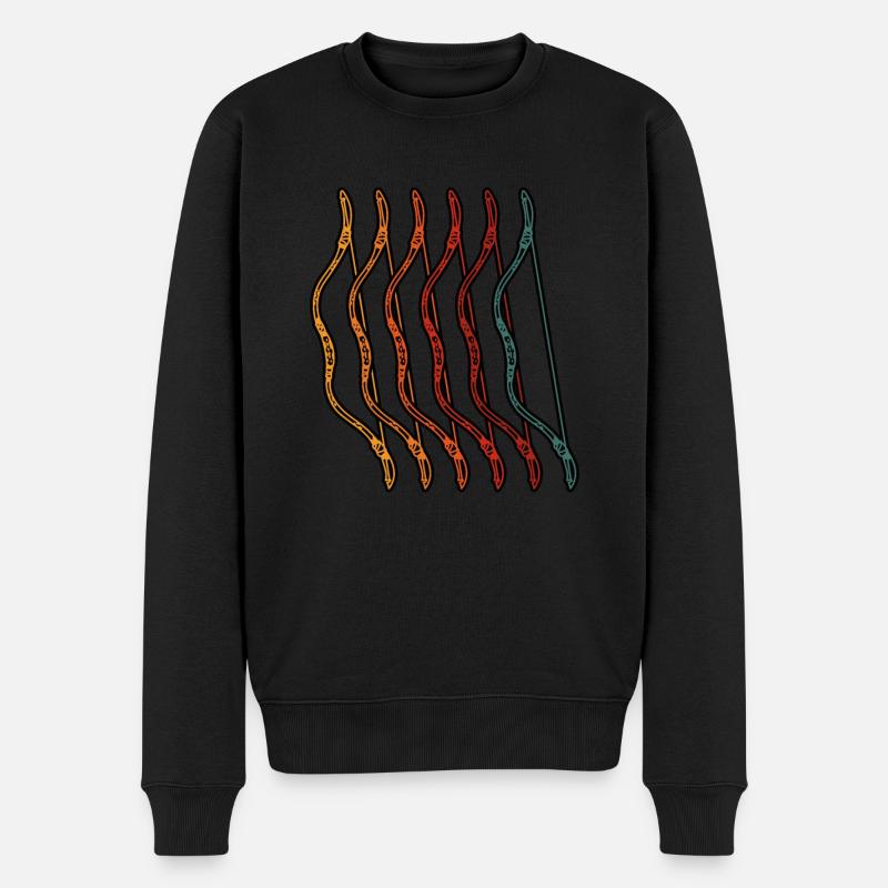 Schleifen Im Retro-stil - Männer Premium Bio Pullover - Schwarz