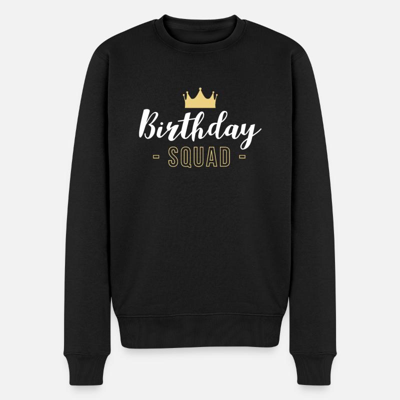 Birthday Squad Shirt Geschenk - Männer Premium Bio Pullover - Schwarz