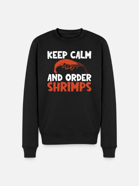 Shrimp Lover Gift - Men's Premium Organic Jumper - black