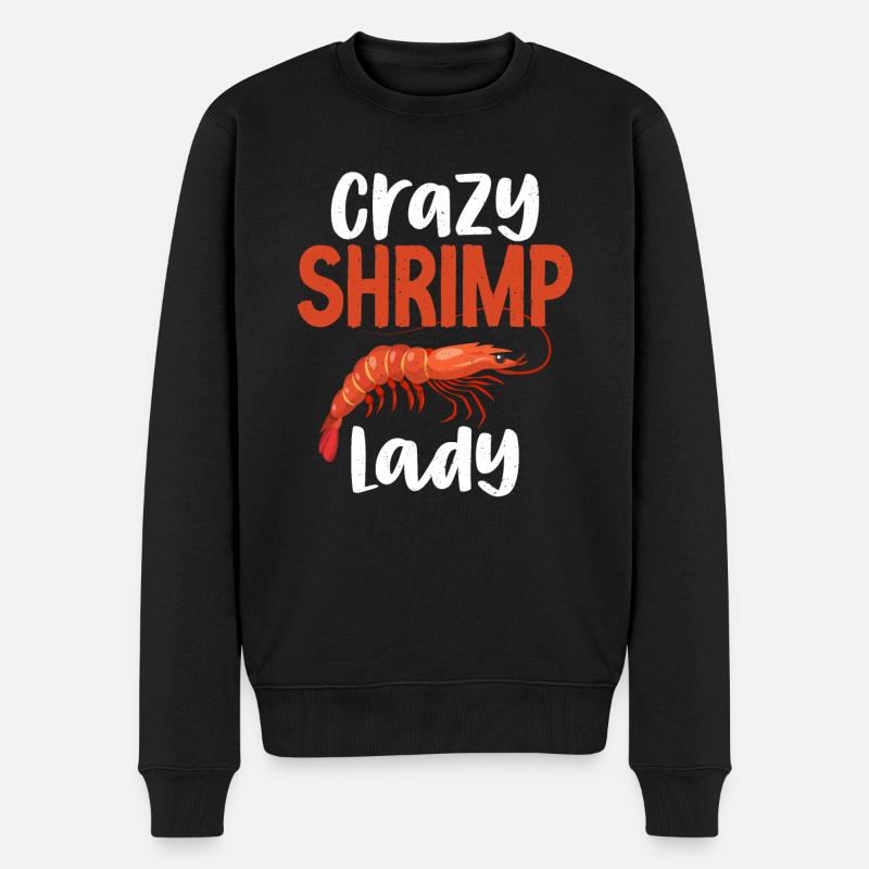 Shrimp Lover Gift - Men's Premium Organic Jumper - black