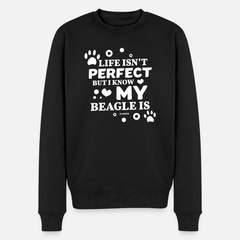 Beagle - Männer Premium Bio Pullover - Schwarz