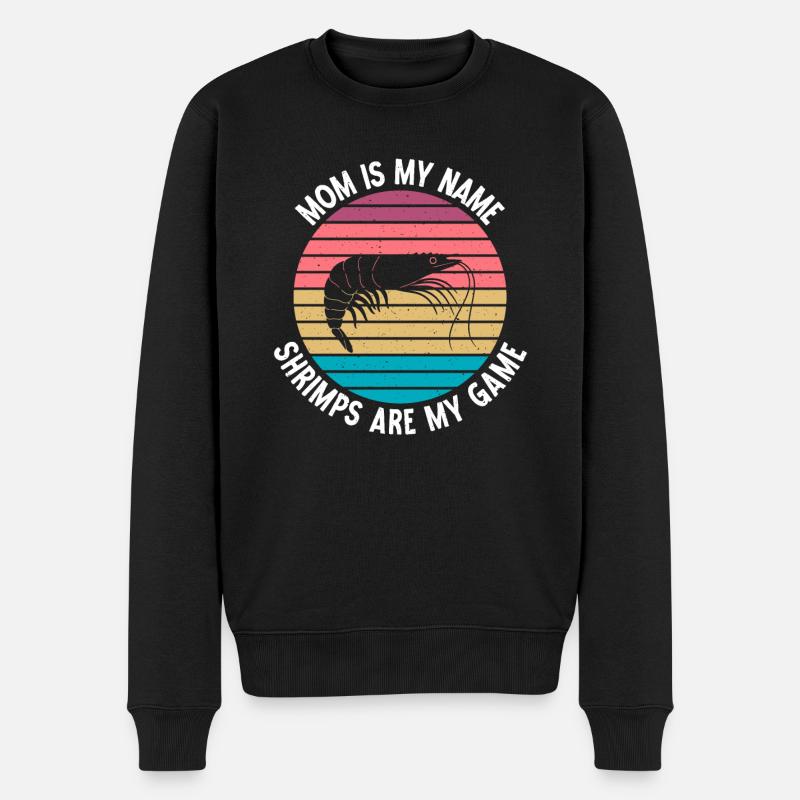 Shrimp Lover Gift - Men's Premium Organic Jumper - black