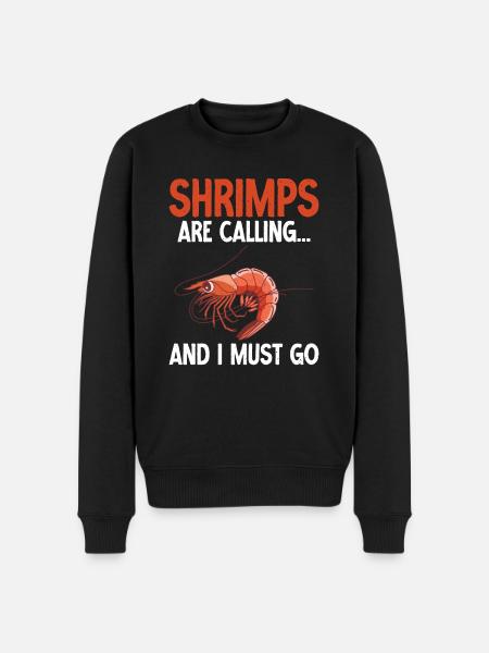 Shrimp Lover Gift - Men's Premium Organic Jumper - black