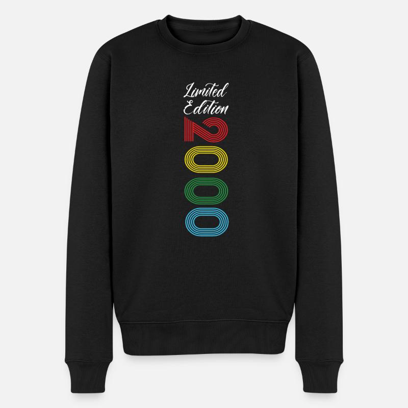 Limited Edition 2000 - Männer Premium Bio Pullover - Schwarz