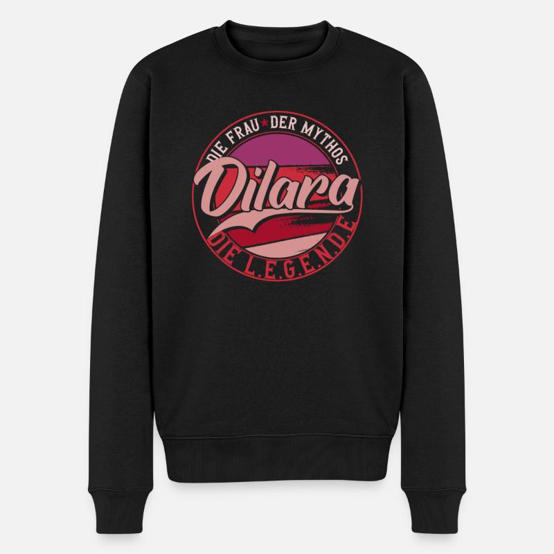 Die frau der Mythos die Legende Dilara - Männer Premium Bio Pullover - Schwarz