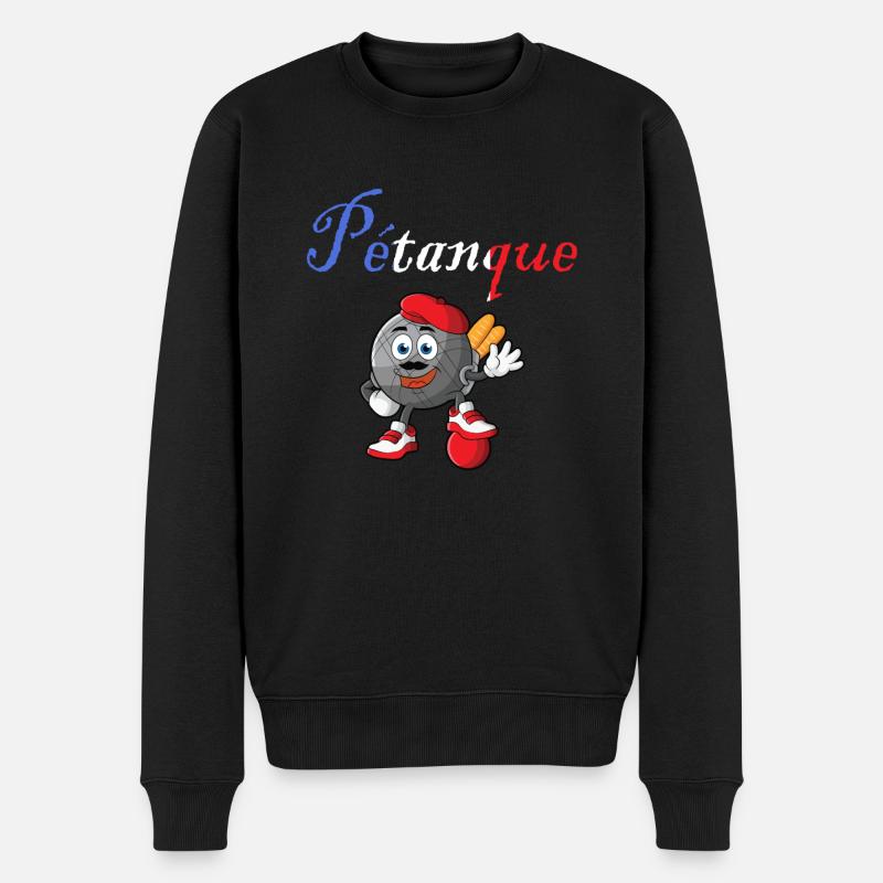 Petanque Boule Game Set Boccia - Männer Premium Bio Pullover - Schwarz