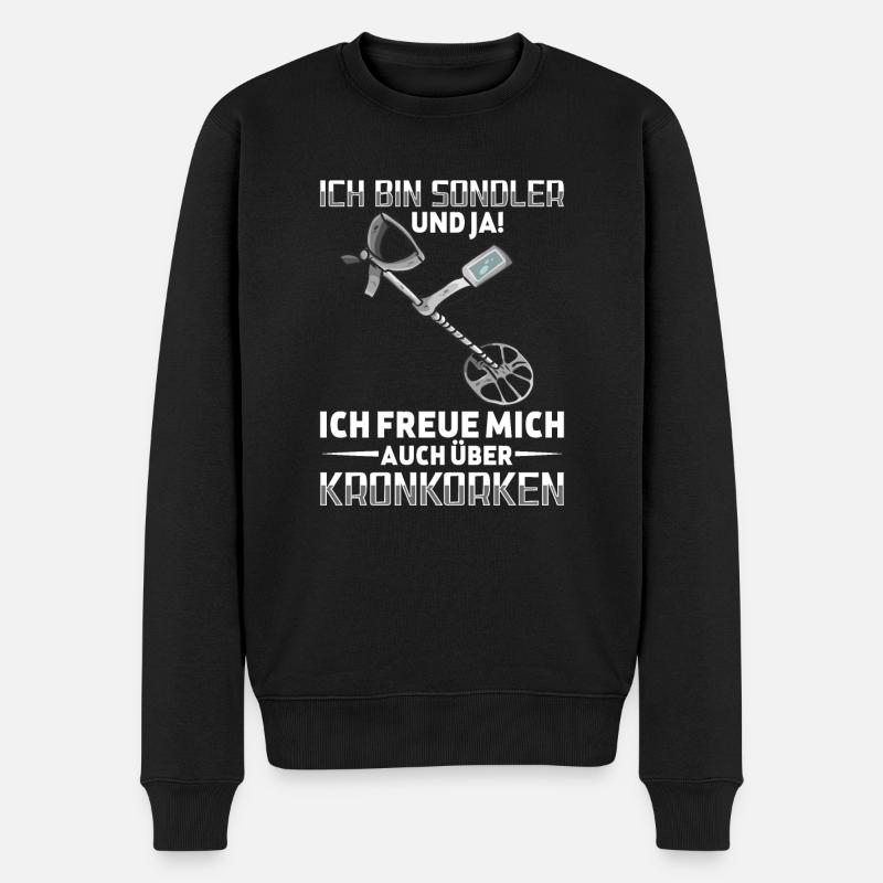 Sondeln - Männer Premium Bio Pullover - Schwarz