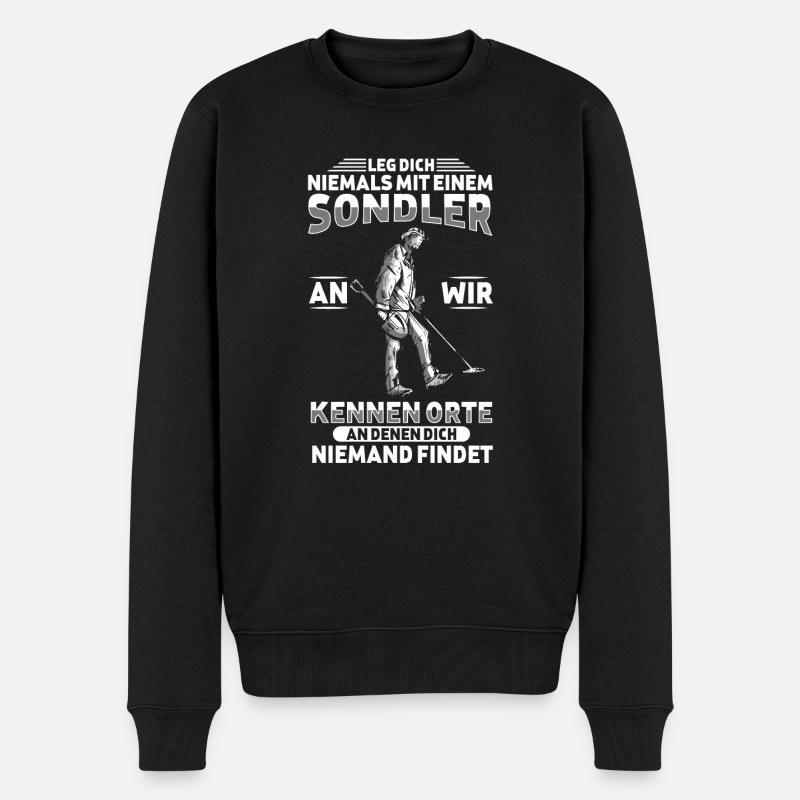 Sondeln - Männer Premium Bio Pullover - Schwarz