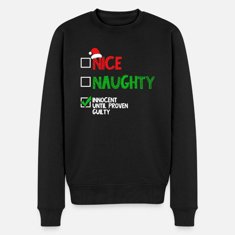 Nice Naughty Innocent jusqu’à preuve du contraire - Pull Premium bio Homme - noir