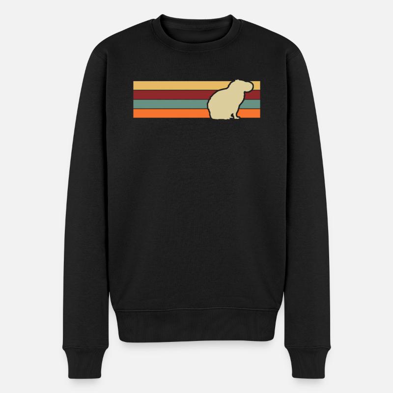 Capybara rétro Wasserschwein Capybaras - Pull Premium bio Homme - noir