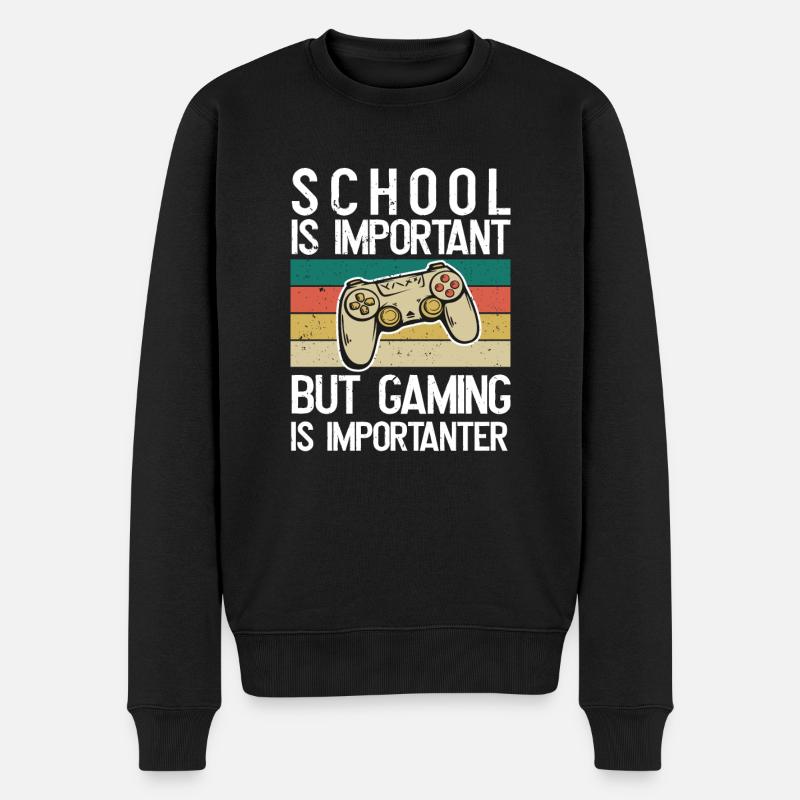 L’école est importante - Pull Premium bio Homme - noir