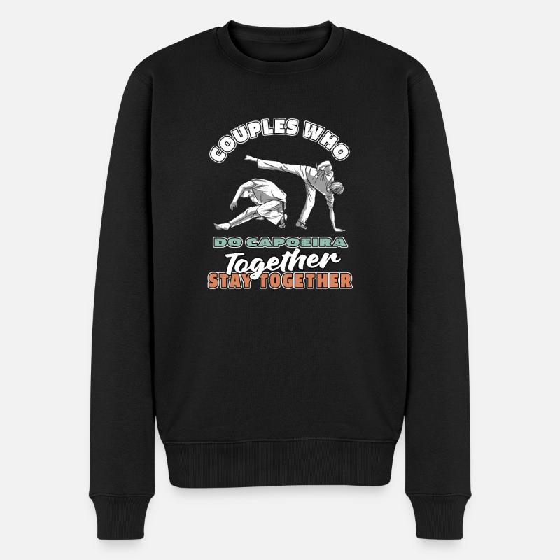 Capoeira Kampftanz Paar - Männer Premium Bio Pullover - Schwarz