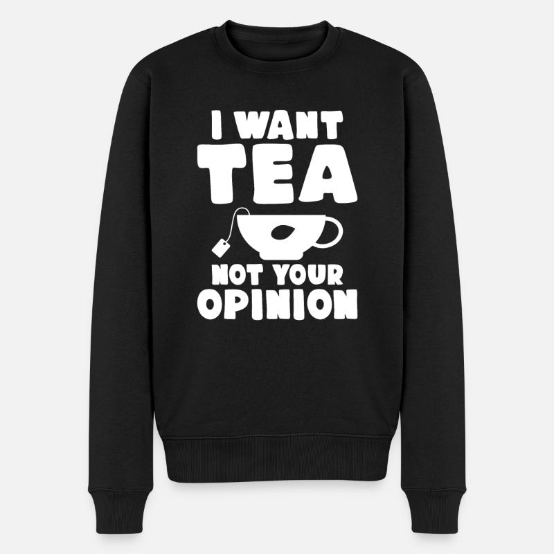Teeliebhaber Geschenke - Männer Premium Bio Pullover - Schwarz