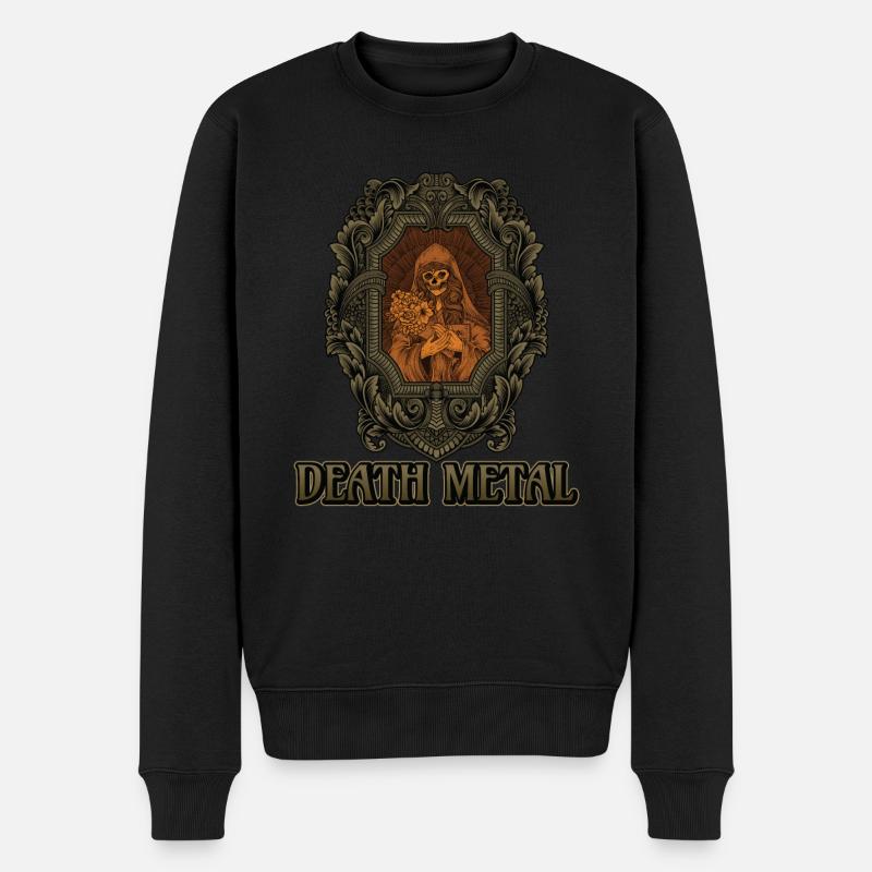 Goth Satan Rock Festivals Black Heavy Death Metal - Männer Premium Bio Pullover - Schwarz