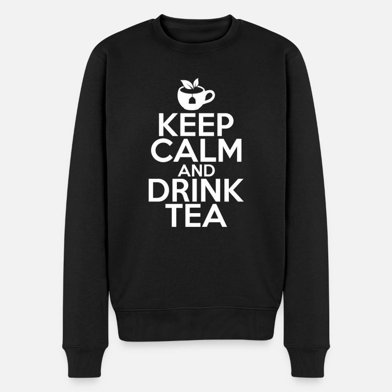 Teeliebhaber Geschenke - Männer Premium Bio Pullover - Schwarz