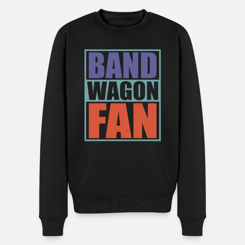 Bandwagon Fan 8 - Männer Premium Bio Pullover - Schwarz