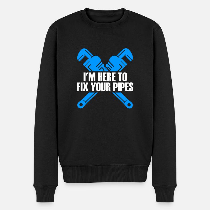 A Pipefitter Pipefitter Pipefitting - Men's Premium Organic Jumper - black