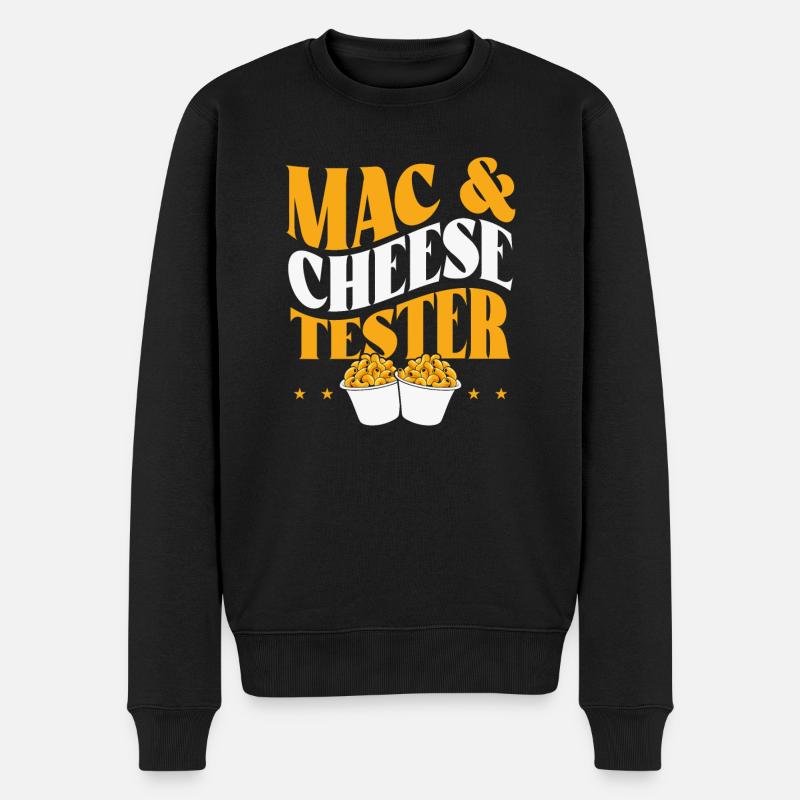Testeur de Mac and cheese - Pull Premium bio Homme - noir
