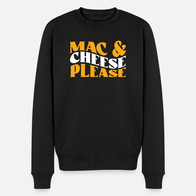 Mac Und Käse Bitte - Männer Premium Bio Pullover - Schwarz