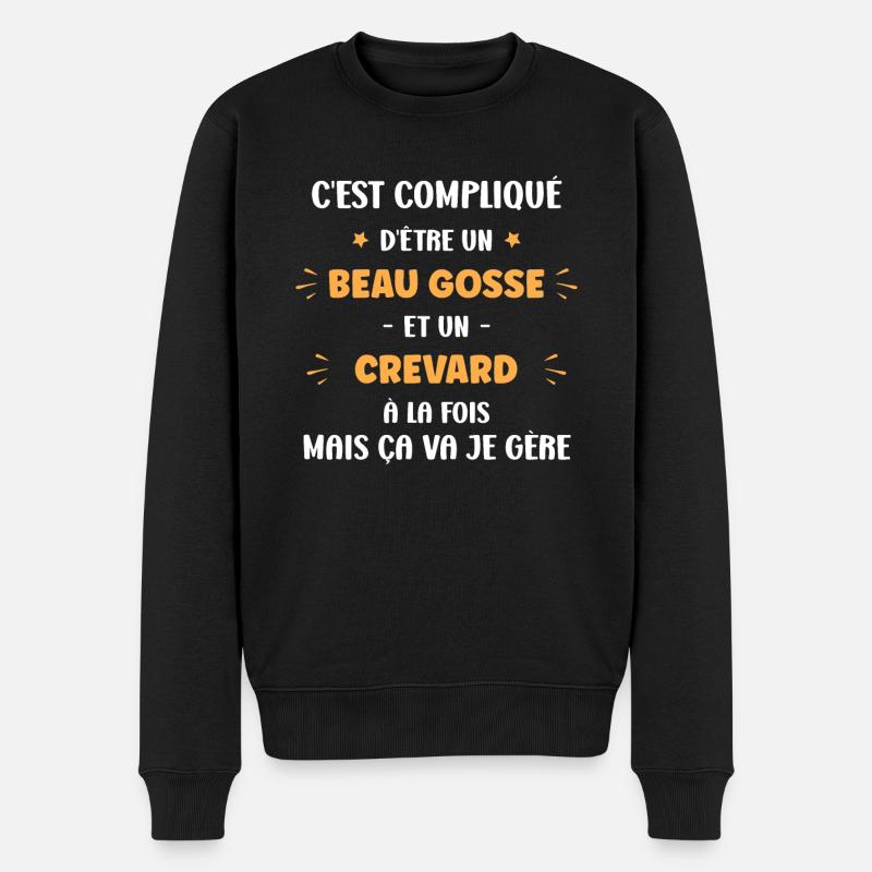 Beau gosse crevard - Pull Premium bio Homme - noir