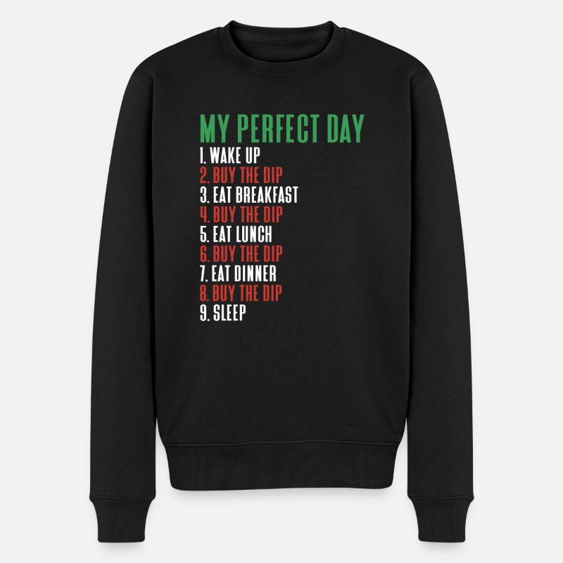 Mein Perfekter Krypto-tag - Männer Premium Bio Pullover - Schwarz