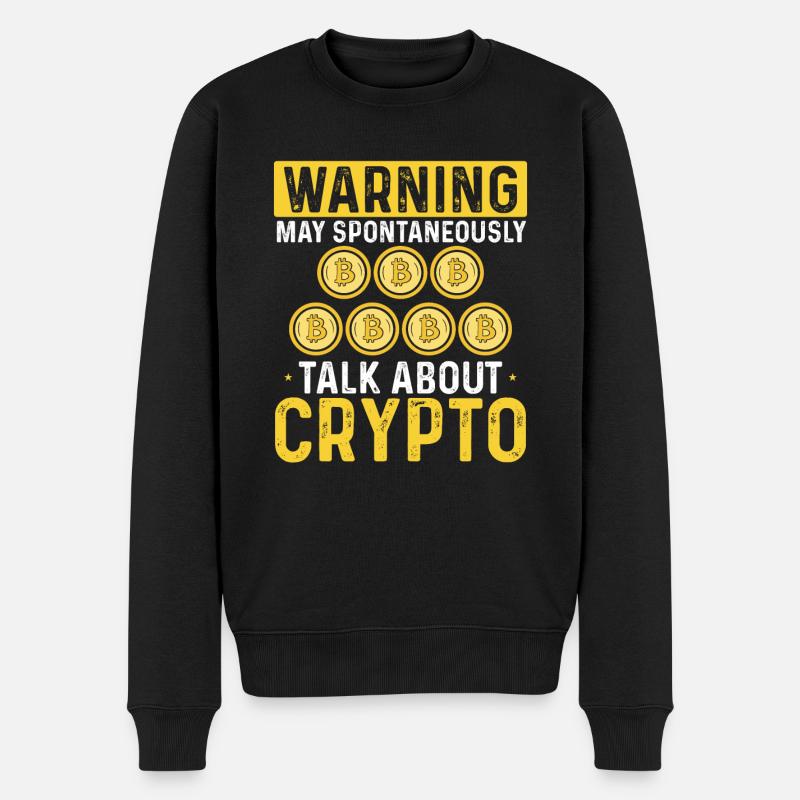 Parler de crypto - Pull Premium bio Homme - noir