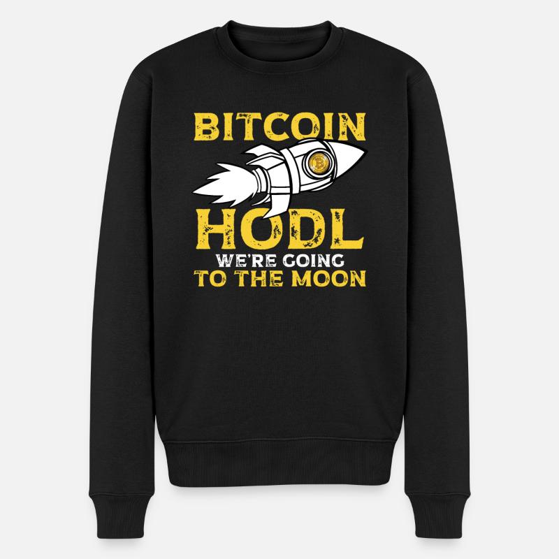 Fusée de maintien Bitcoin - Pull Premium bio Homme - noir