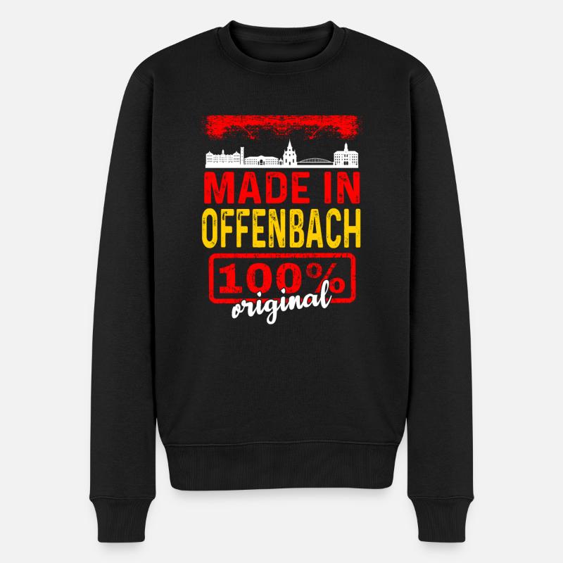 Offenbach - Männer Premium Bio Pullover - Schwarz