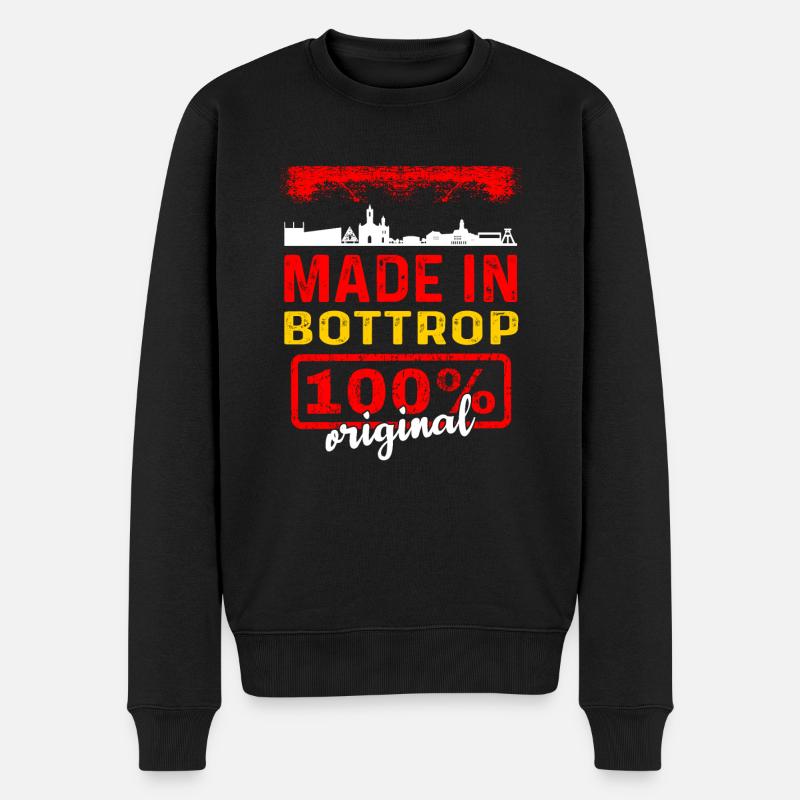 Bottrop - Männer Premium Bio Pullover - Schwarz