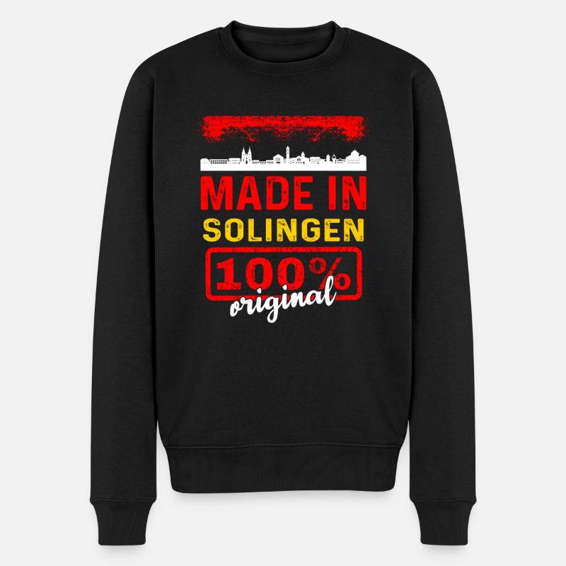 Solingen - Männer Premium Bio Pullover - Schwarz