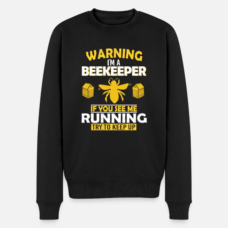 Bienenzucht und Honig - Männer Premium Bio Pullover - Schwarz