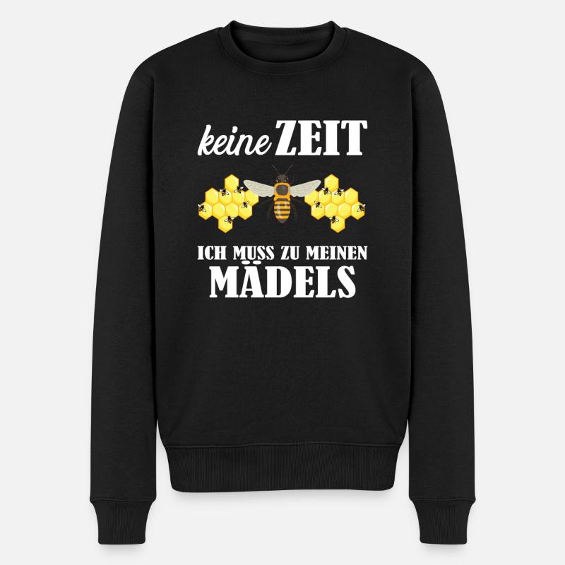 Bienenzucht und Honig - Männer Premium Bio Pullover - Schwarz