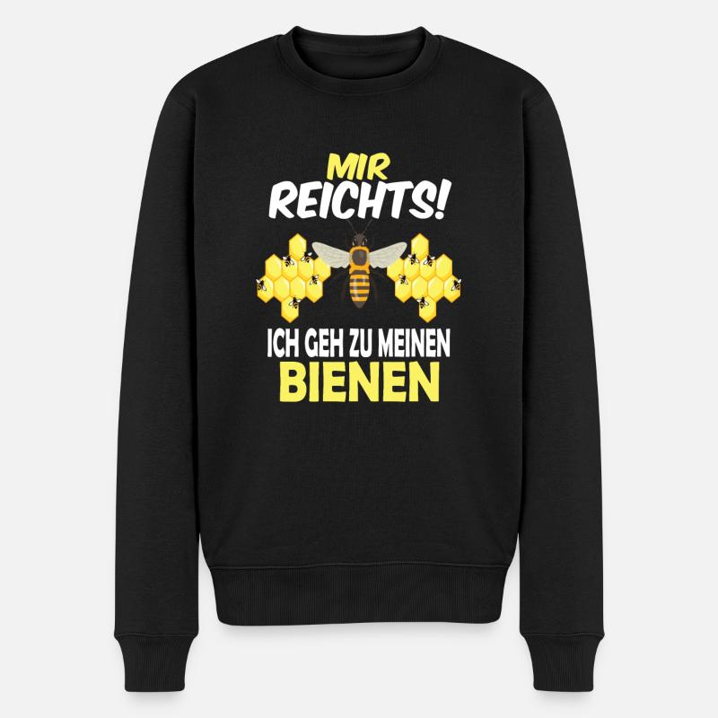 Bienenzucht und Honig - Männer Premium Bio Pullover - Schwarz