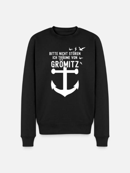 Grömitz Träumen Ostsee - Männer Premium Bio Pullover - Schwarz
